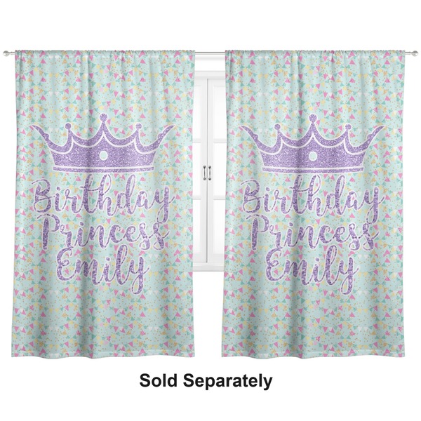 Custom Birthday Princess Curtain Panel - Custom Size (Personalized)