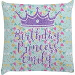 Birthday Princess Decorative Pillow Case (Personalized)