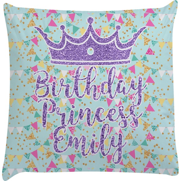Custom Birthday Princess Decorative Pillow Case (Personalized)