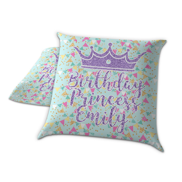 Birthday Princess Decorative Pillow Case - TWO