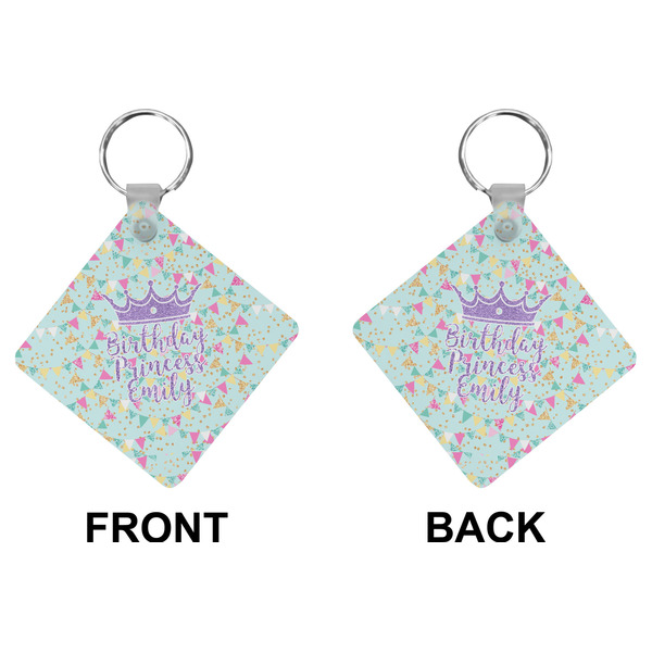 Birthday Princess Diamond Keychain (Front + Back)