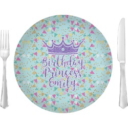 Birthday Princess Glass Lunch / Dinner Plate 10" (Personalized)