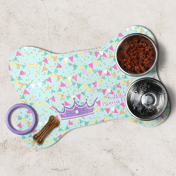 Birthday Princess Dog Bone Shaped Mat Lifestyle