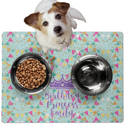 Birthday Princess Dog Food Mat - Medium w/ Name or Text