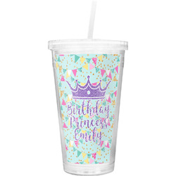 Birthday Princess Double Wall Tumbler with Straw (Personalized)