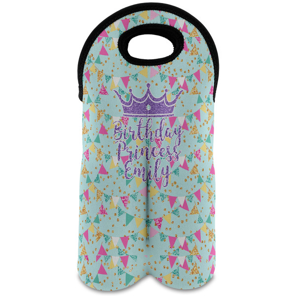 Custom Birthday Princess Wine Tote Bag (2 Bottles) (Personalized)