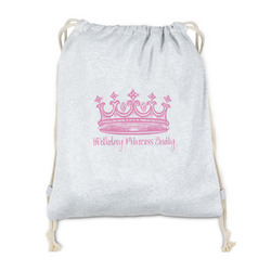 Birthday Princess Drawstring Backpack - Sweatshirt Fleece - Double Sided (Personalized)