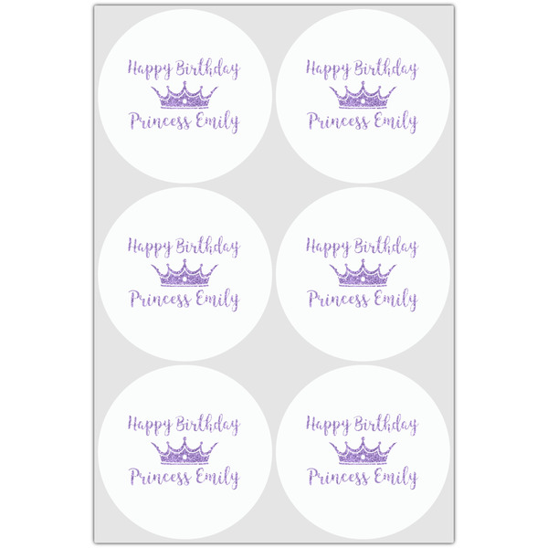 Birthday Princess Drink Topper - XLarge - Set of 6