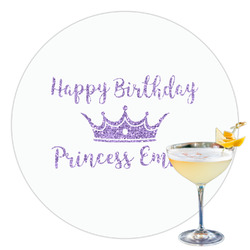 Birthday Princess Printed Drink Topper - 3.5" (Personalized)