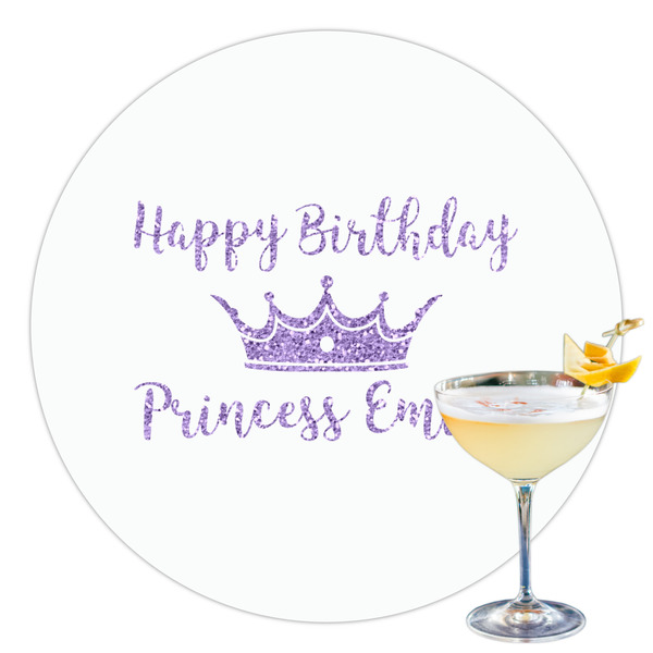 Custom Birthday Princess Printed Drink Topper - 3.5" (Personalized)