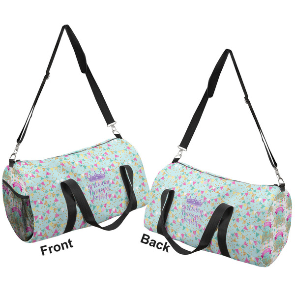Birthday Princess Duffle bag large front and back sides
