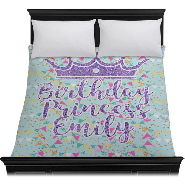 Birthday Princess Duvet Cover - Queen - On Bed - No Prop