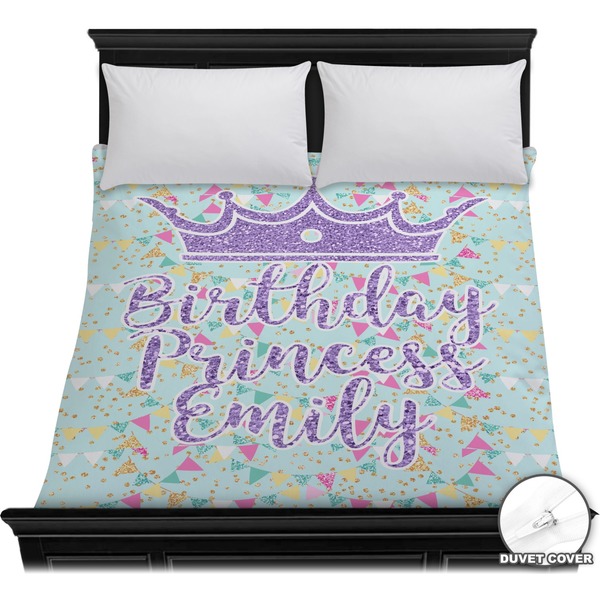 Custom Birthday Princess Duvet Cover - Full / Queen (Personalized)