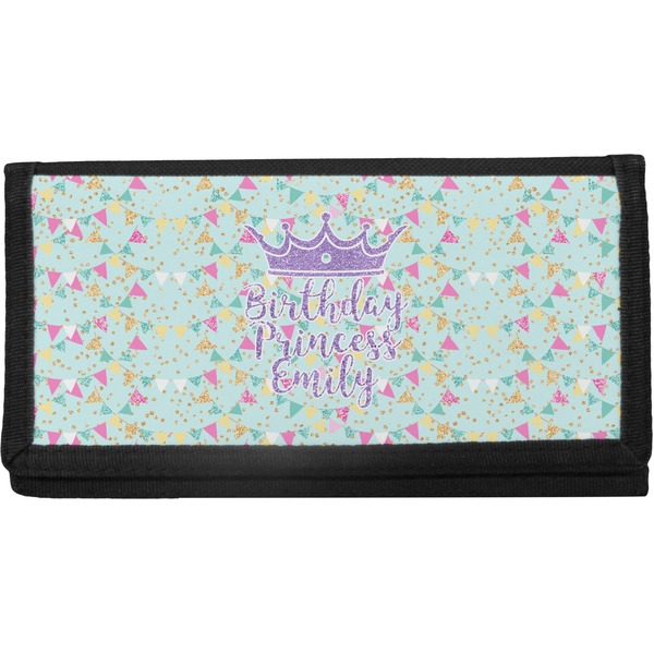 Custom Birthday Princess Canvas Checkbook Cover (Personalized)