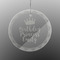 Birthday Princess Engraved Glass Ornament - Round (Front)