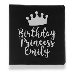 Birthday Princess Leather Binder - 1" - Black (Personalized)