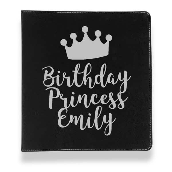 Birthday Princess Leather Binder - 1" - Black - Front View