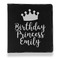 Birthday Princess Leather Binder - 1" - Black - Front View