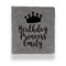 Birthday Princess Leather Binder - 1" - Grey - Front View