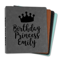 Birthday Princess Leather Binder - 1" (Personalized)