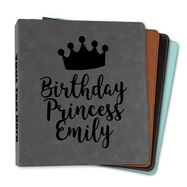 Custom Birthday Princess Leather Binder - 1" (Personalized)