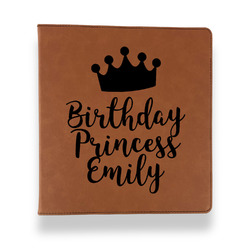 Birthday Princess Leather Binder - 1" - Rawhide (Personalized)