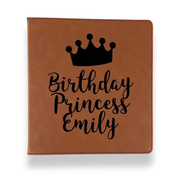 Birthday Princess Leather Binder - 1" - Rawhide - Front View