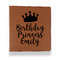 Birthday Princess Leather Binder - 1" - Rawhide - Front View