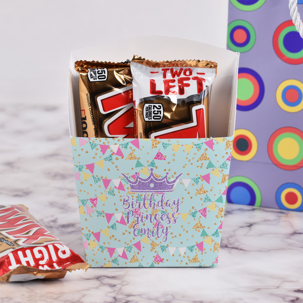 Birthday Princess French Fry Favor Box - w/ Treats View