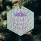 Birthday Princess Frosted Glass Ornament - Hexagon (Lifestyle)
