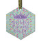 Birthday Princess Frosted Glass Ornament - Hexagon