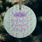 Birthday Princess Frosted Glass Ornament - Round (Lifestyle)