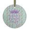 Birthday Princess Frosted Glass Ornament - Round