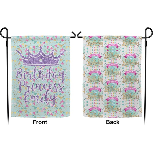 Birthday Princess Garden Flag - Double Sided Front and Back