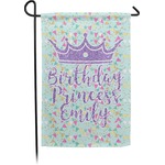 Birthday Princess Small Garden Flag - Double Sided w/ Name or Text