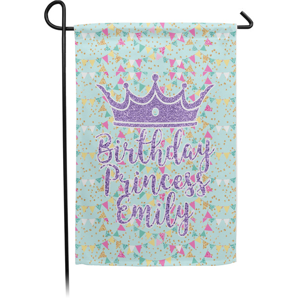 Custom Birthday Princess Small Garden Flag - Single Sided w/ Name or Text