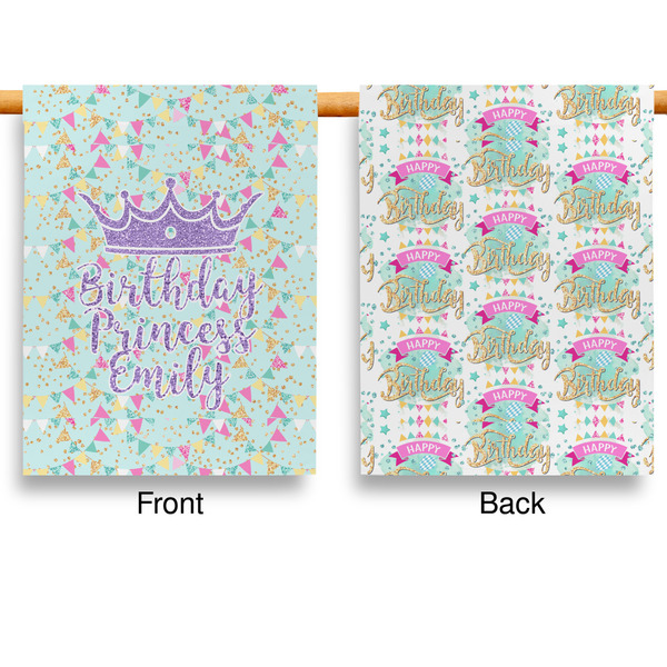 Birthday Princess Garden Flags - Large - Double Sided - APPROVAL