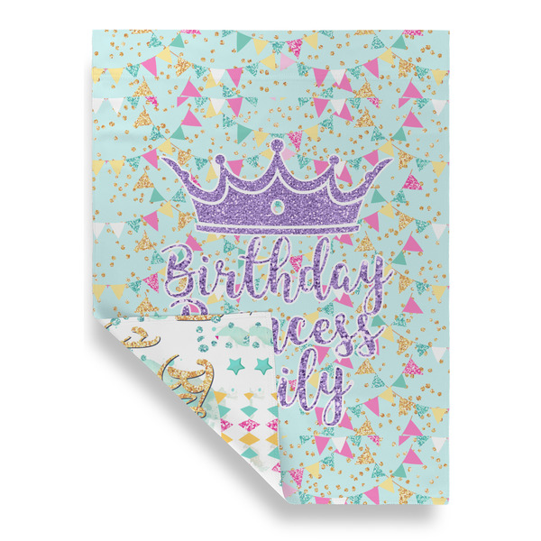 Birthday Princess Garden Flags - Large - Double Sided - FRONT FOLDED