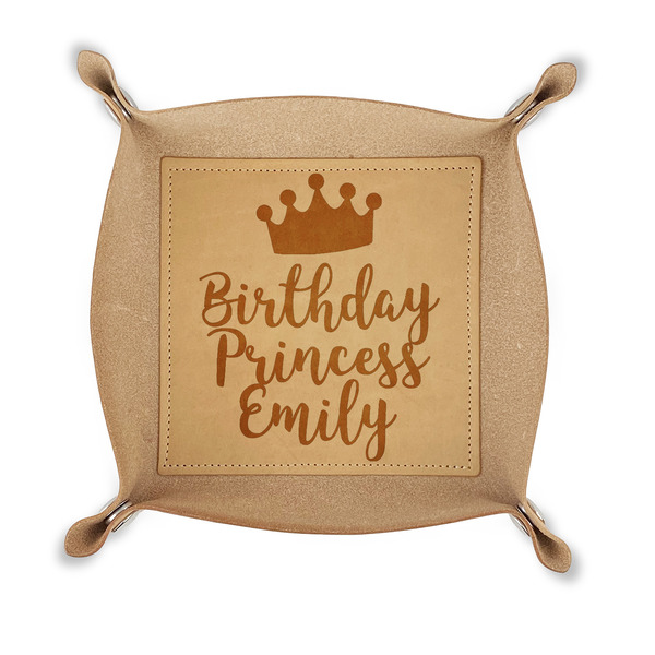 Custom Birthday Princess Genuine Leather Valet Tray (Personalized)