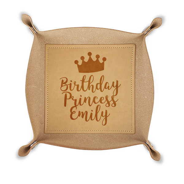 Custom Birthday Princess Genuine Leather Dice Tray (Personalized)