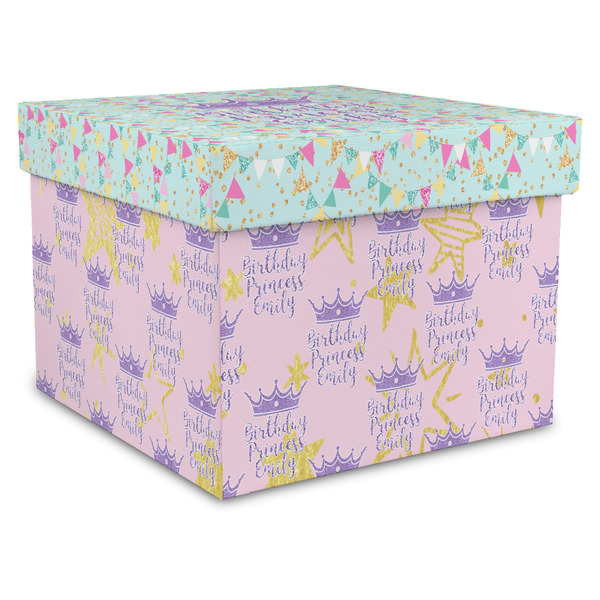 Custom Birthday Princess Gift Box with Lid - Canvas Wrapped - XX-Large (Personalized)