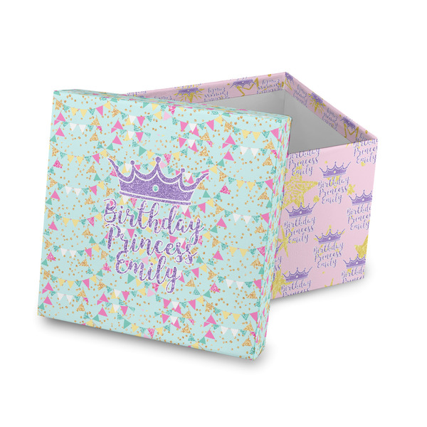 Custom Birthday Princess Gift Box with Lid - Canvas Wrapped (Personalized)