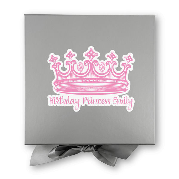 Birthday Princess Gift Boxes with Magnetic Lid - Silver - Approval