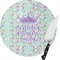 Birthday Princess Round Glass Cutting Board - Medium (Personalized)