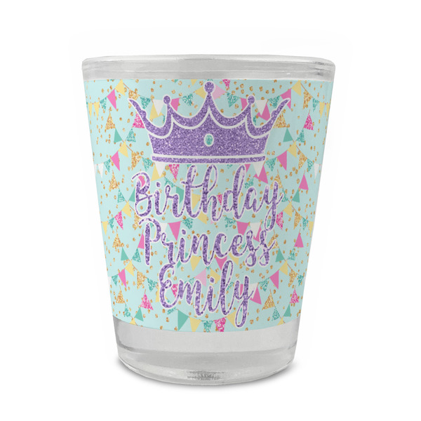 Custom Birthday Princess Glass Shot Glass - 1.5 oz - Set of 4 (Personalized)