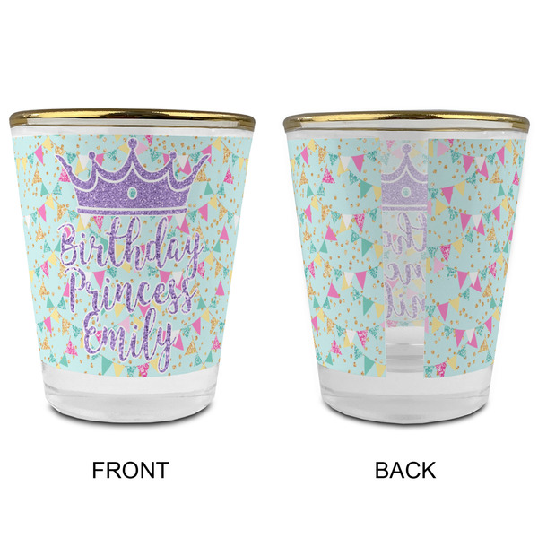 Birthday Princess Glass Shot Glass - with gold rim - APPROVAL