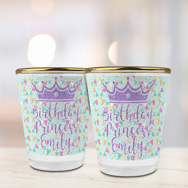 Birthday Princess Glass Shot Glass - with gold rim - LIFESTYLE