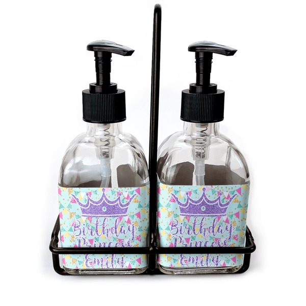 Custom Birthday Princess Glass Soap & Lotion Bottle Set (Personalized)