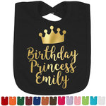 Birthday Princess Foil Baby Bib (Personalized)