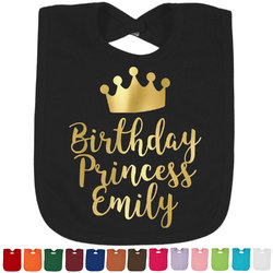 Birthday Princess Foil Baby Bibs (Personalized)